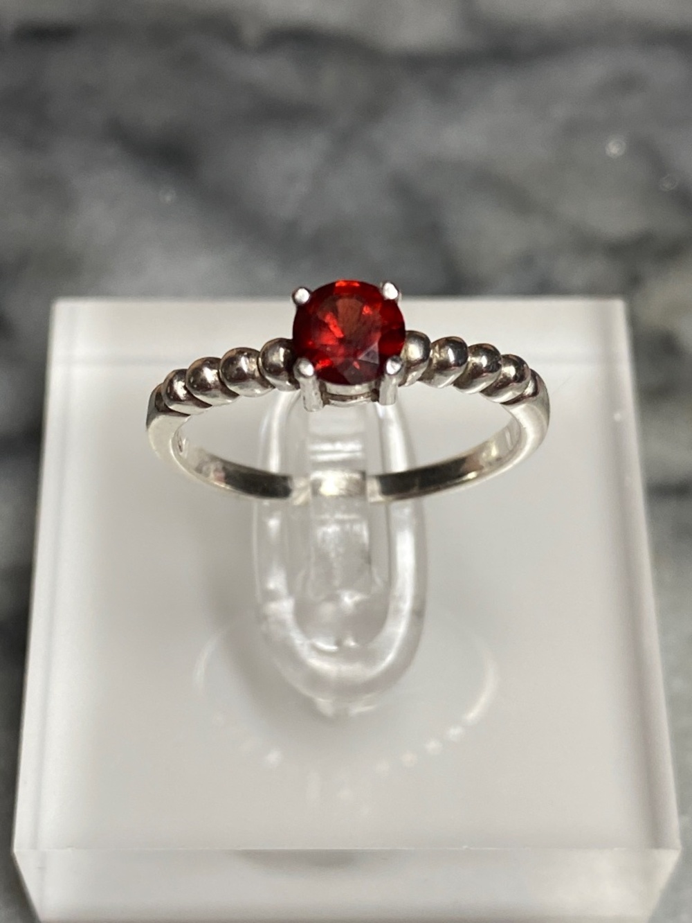 Rich Deep Red Genuine Garnet Excellent Brilliance & Sparkle 925 Sterling Silver